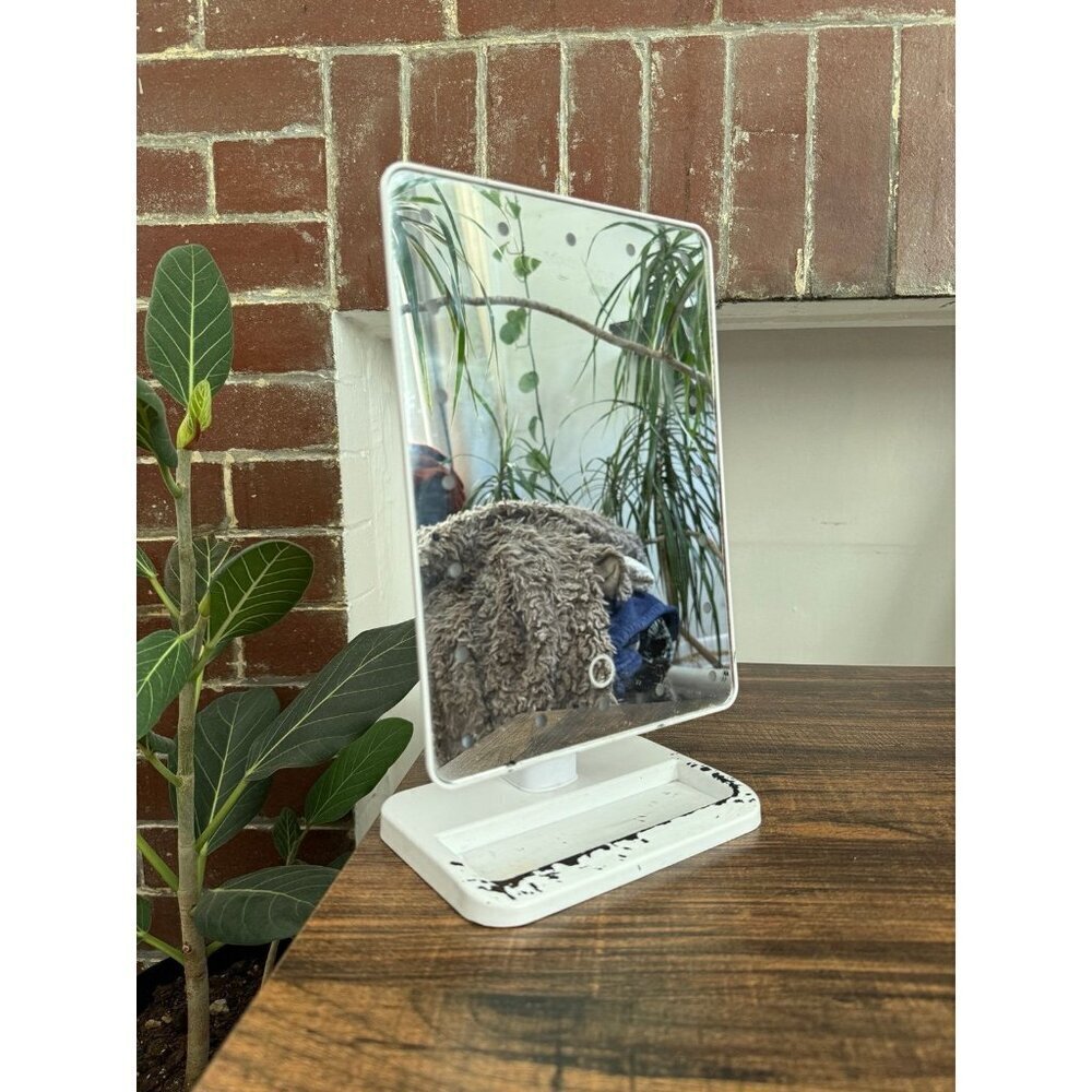 Standing light up vanity mirror
